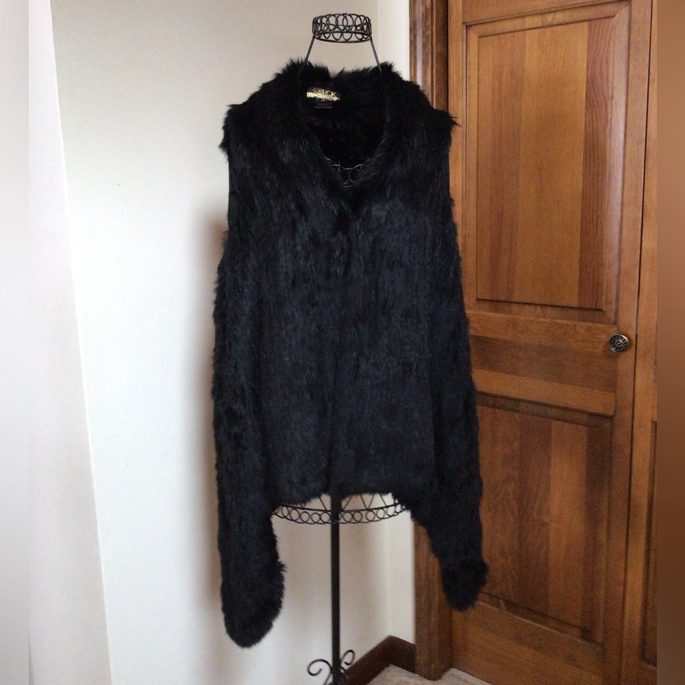 La Rok Luxe, Rabbit Fur Waistcoat, Medium - Picture 3 of 5